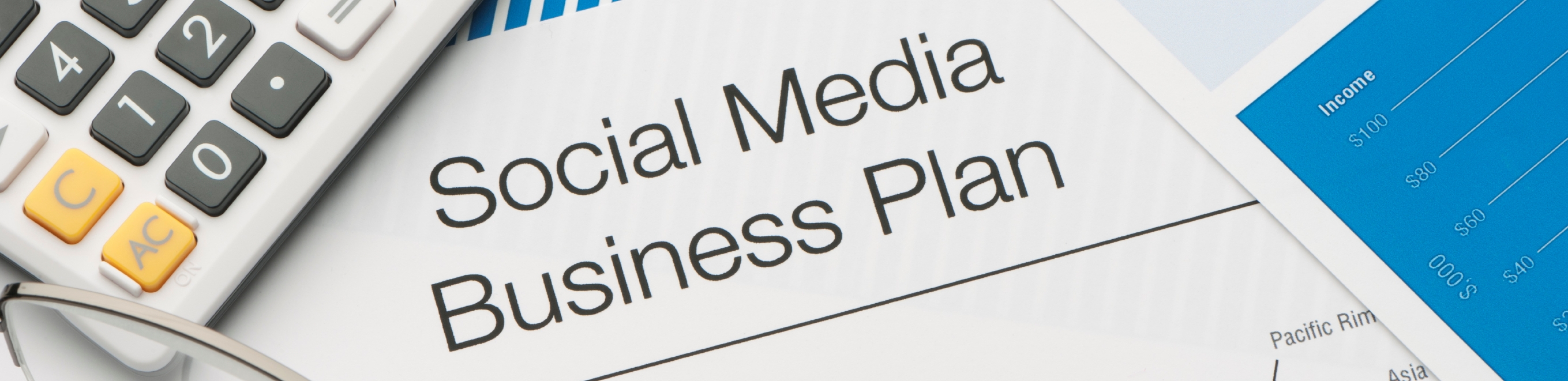 Close up of a social media business plan